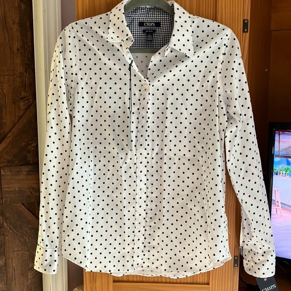 Chaps Tops Polka Dot Button Down Poshmark